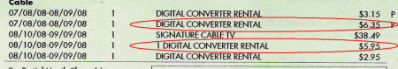 the strange charges on my RCN bill
